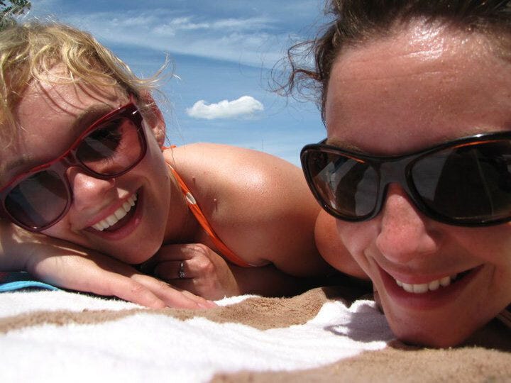 Laying on the beach feels great! For about five minutes. Laying on the beach feels great! For about five minutes.