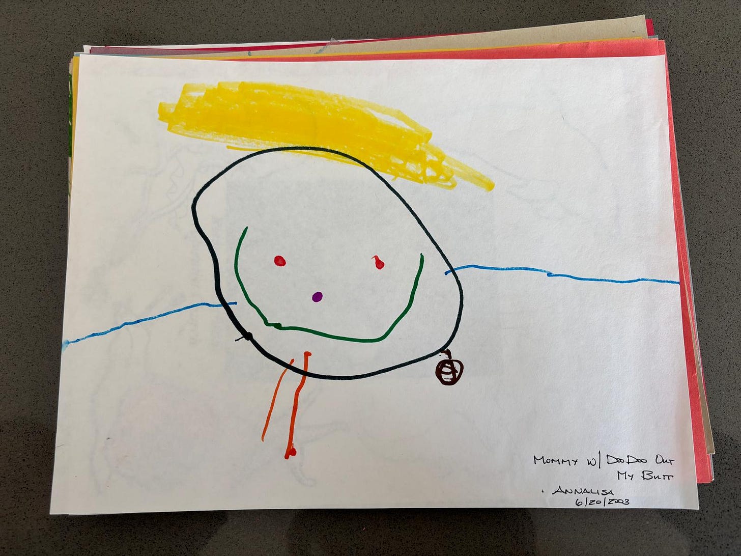 Photo of a drawing by our younger daughter