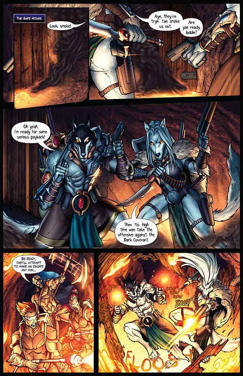 Pages from Rob Multari's Night Wolf