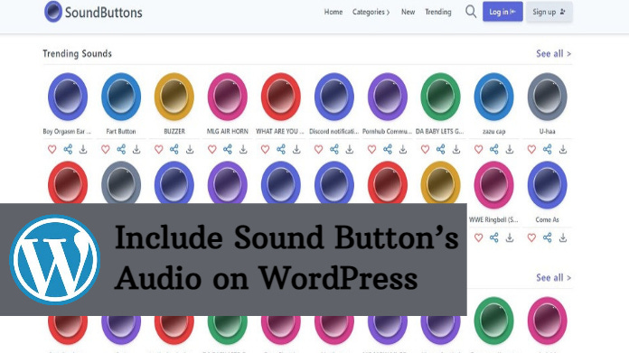 Include Sound Buttons Audio