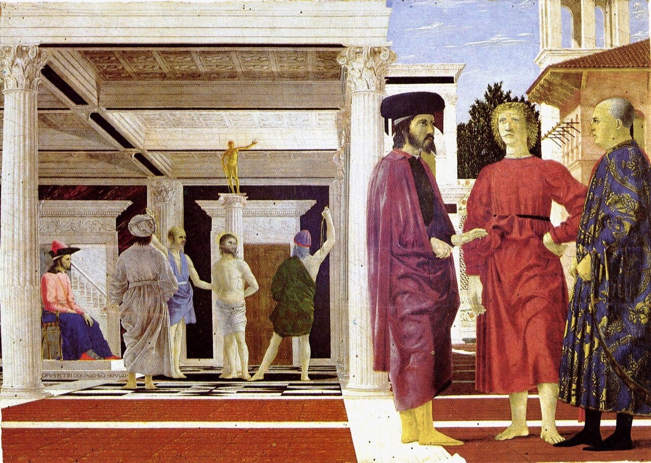 The Flagellation of Christ, Piero della Francesca, c. 1455-1460 The Flagellation of Christ, Piero della Francesca, c. 1455-1460