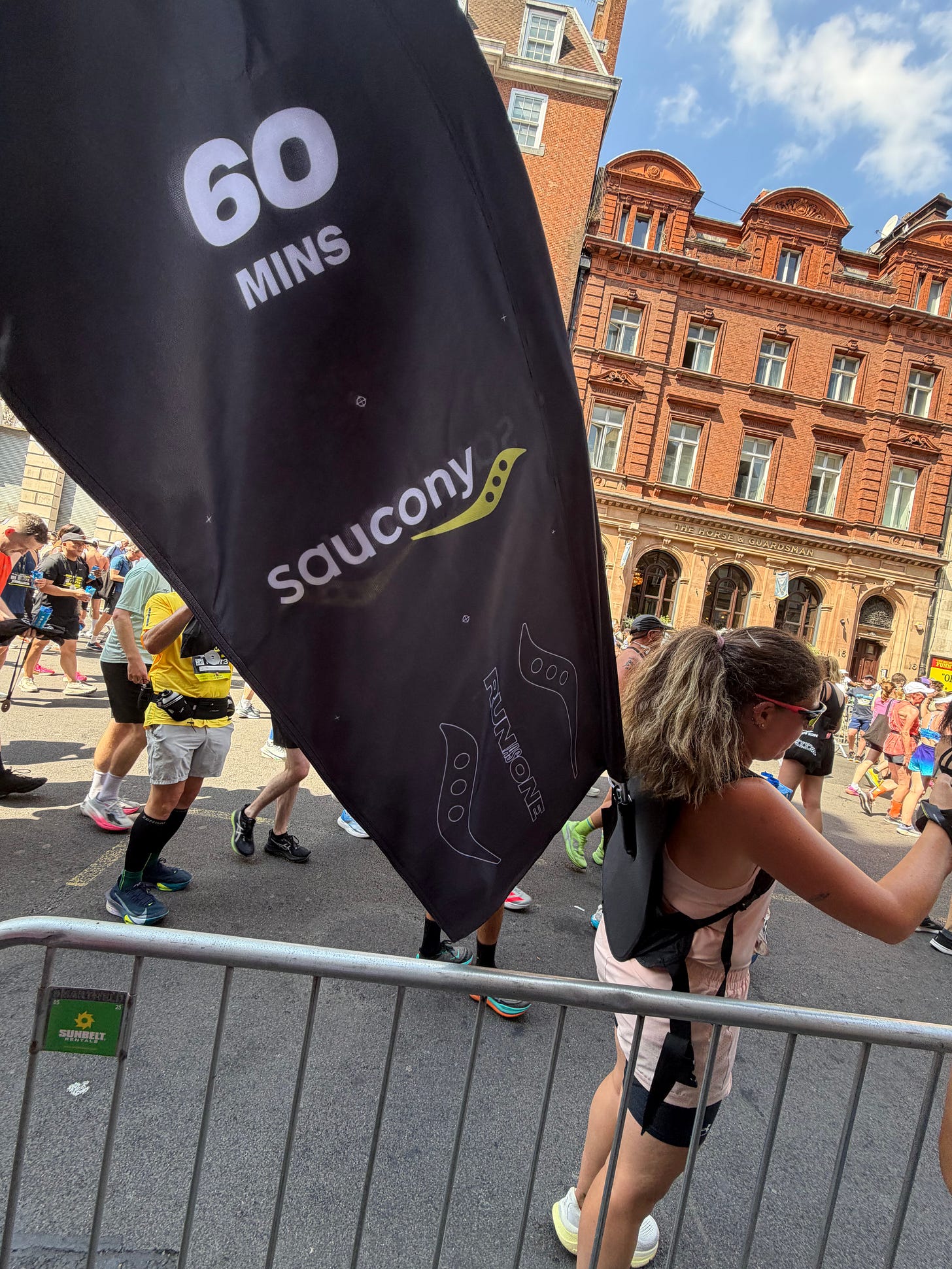 Pacer in The London 10K. Pacer in The London 10K.