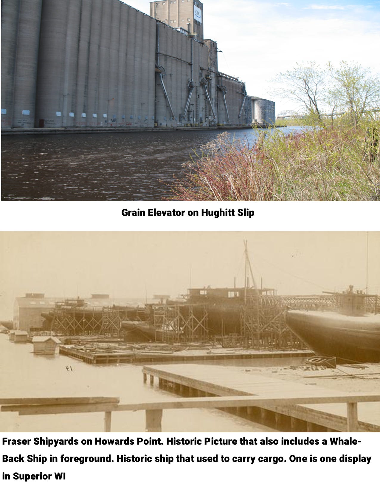 Grain Elevator and Frazier shipyard Superior WI