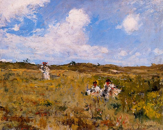 Shinnecock Landscape, William Merritt Chase Landscape Painting by William Merritt Chase