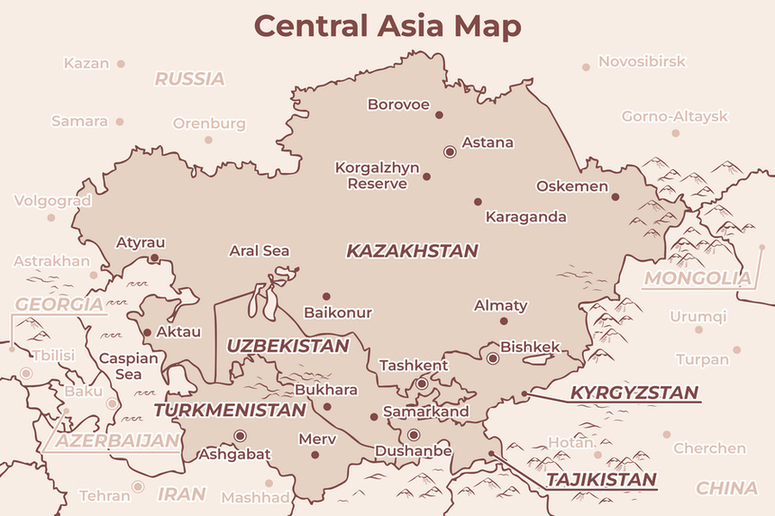 Central Asia Map