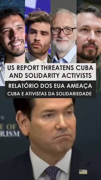 URGENT! 🚨 , US Secretary of State Marco Rubio () issues a 100-page report  threatening Cuba, calling the blockaded island the “capital of 21st Century  communism” and threatening international figures ...