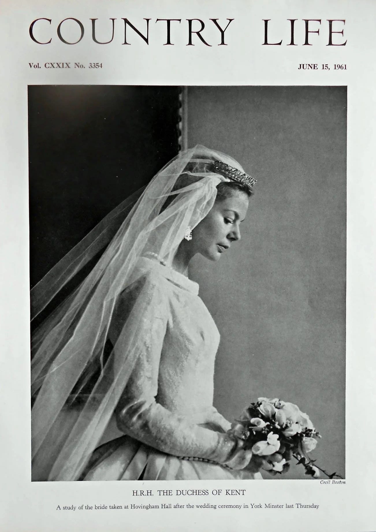 The Duchess of Kent on the cover of Country Life, June 1961