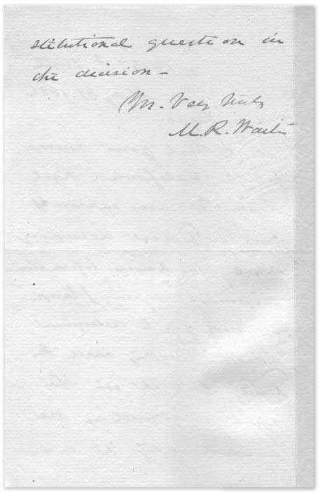 Chief Justice Waite’s reply to Davis (continued)