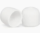 Image of Clear Tube End Caps - 1/2", White - ULINE - Carton of 50 - S-14126