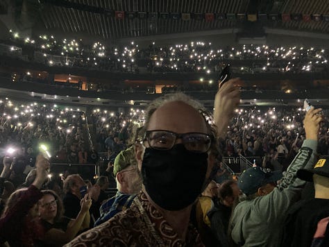 A collection of odd iPhone photos from the Peter Gabriel concert trip