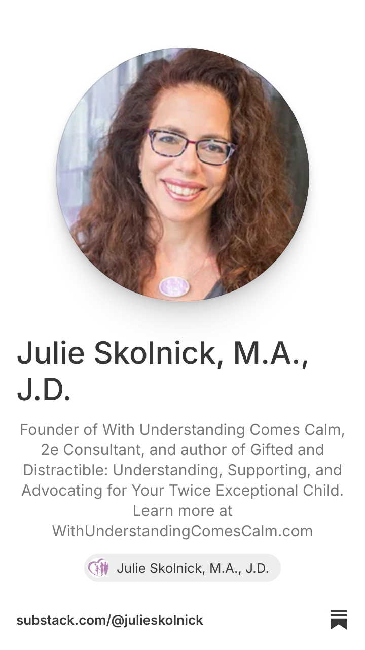 Julie Skolnick, M.A., J.D. | Substack