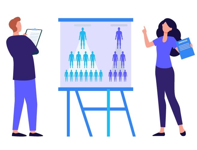 This may contain: two people standing in front of a board with diagrams on it and one person pointing to the This may contain: two people standing in front of a board with diagrams on it and one person pointing to the