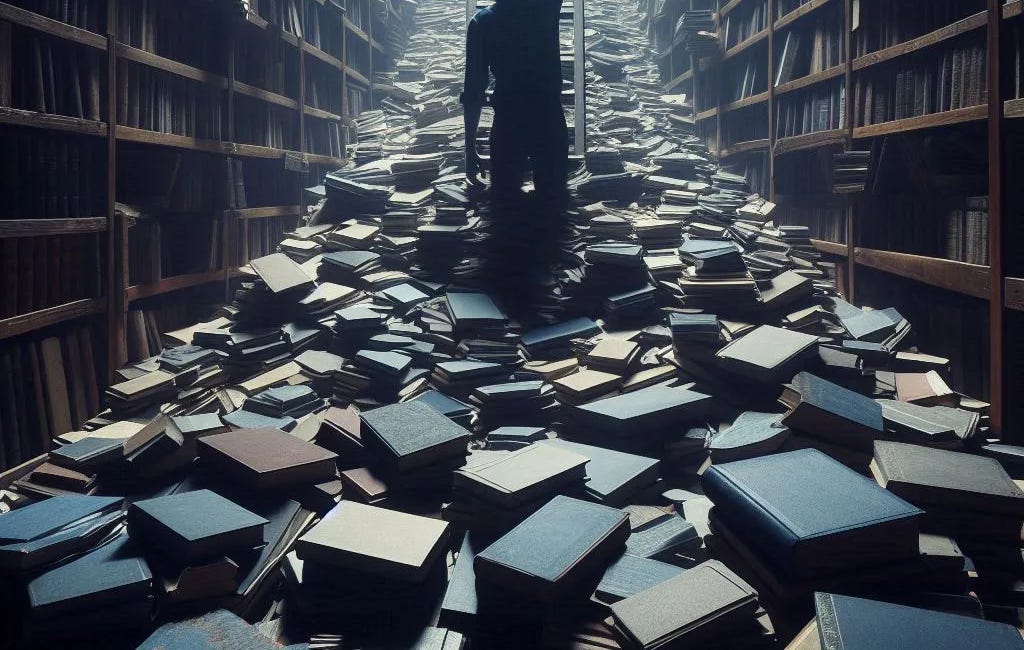 O Homem que foi soterrado por sua Biblioteca