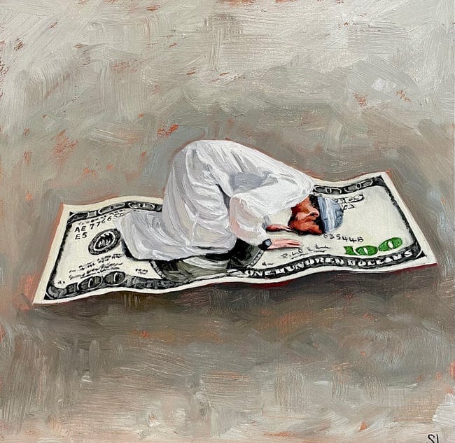 Idolatry original oil painting 