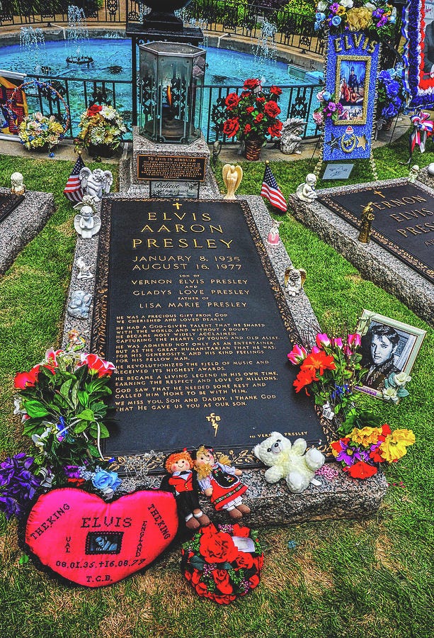 The Grave of Elvis Presley Photograph by James C Richardson - Pixels