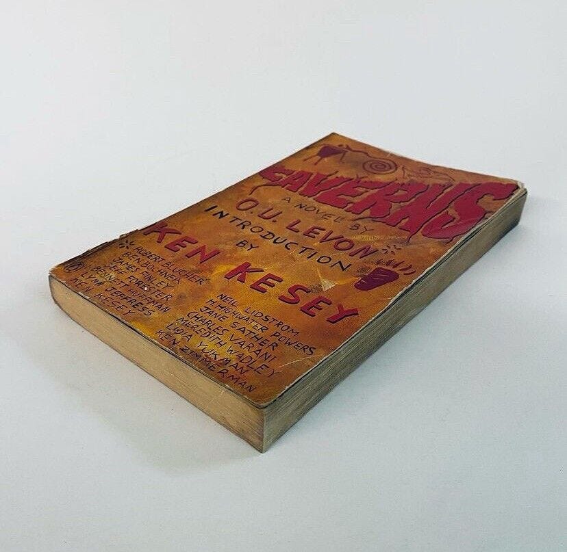 CAVERNS: A NOVEL BY O.U. LEVON • Ken Kesey • Signed To A Merry Prankster!!  | eBay