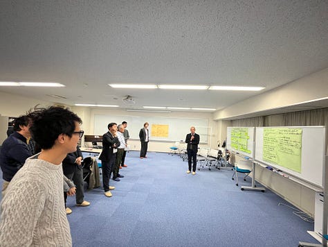 Claudia's talk at the JMPRF; workshop session; Claudia Chwalisz and Ayano Takeuchi; JMPRF closing session; Post-conference Izakaya; Walking with the JMPRF team in Tokyo