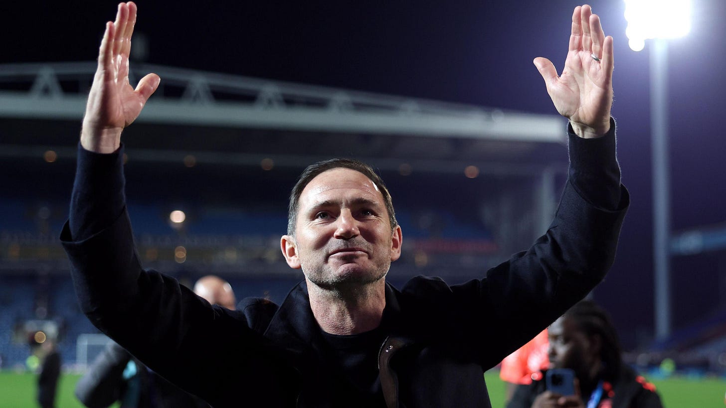 Coventry City boss Frank Lampard after his team secured promotion to the Premier League at Ewood Park