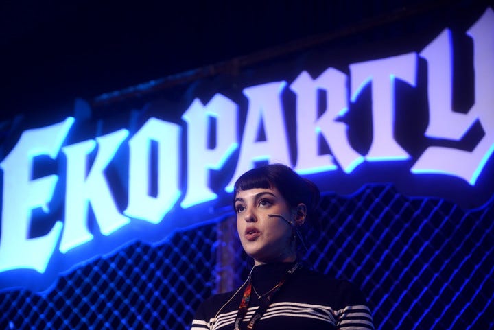 Valentina Palmiotti, "Chompie", líder de X-Force Offensive Research (XOR) de IBM. Foto: Luciano Thieberger