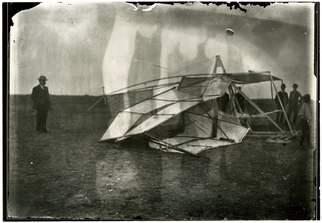 A broken swing glider in a field

AI-generated content may be incorrect.