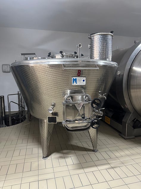 Raffaele's fermenters & Pietraventosa's underground cellar