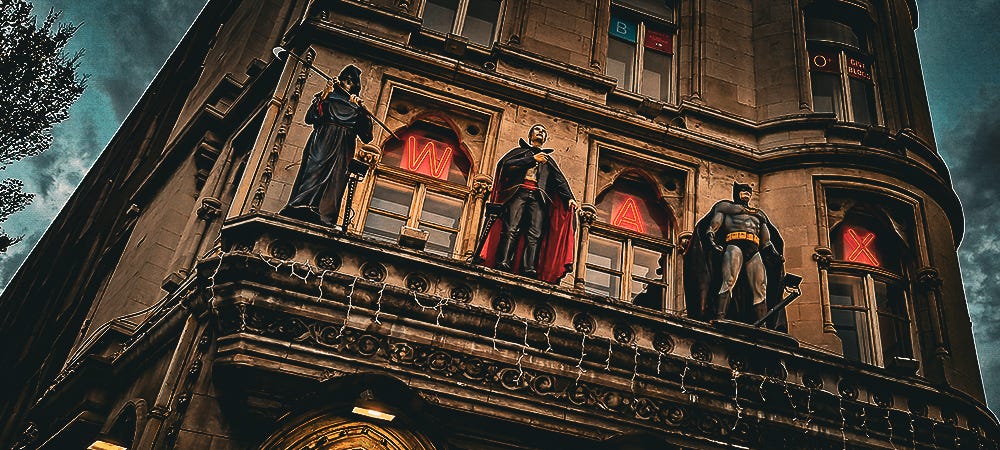 Death, Dracula, and the Dark Knight walk into a bar…
