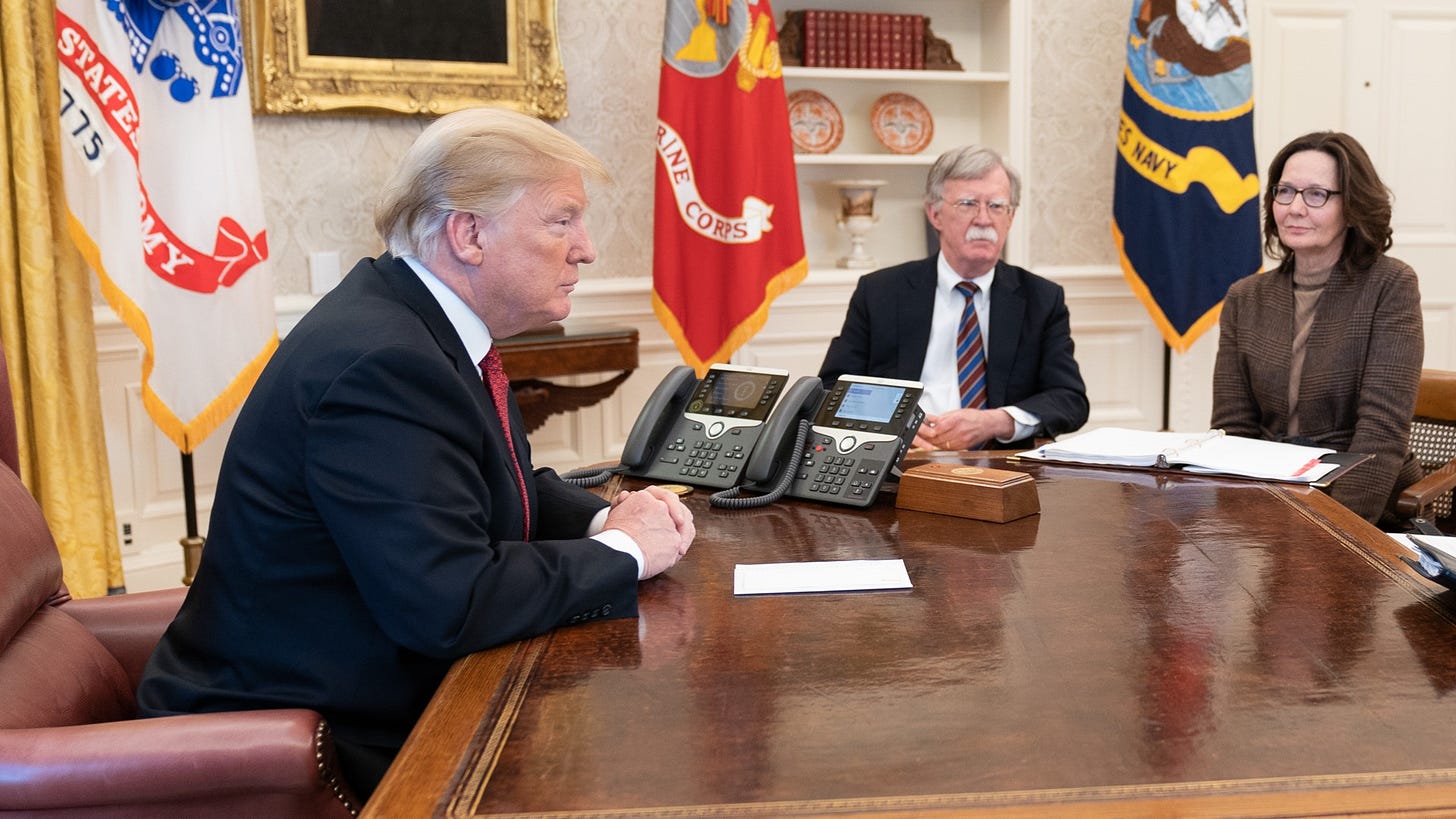 John Bolton Trump Gina Haspel White House John Bolton Trump Gina Haspel White House