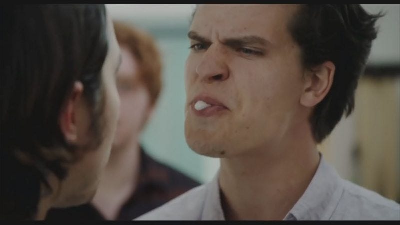 goat frat guy spitting one another guys goat frat guy spitting one another guys