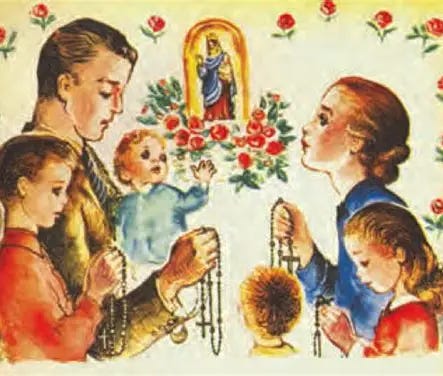 Image result for families praying the rosary