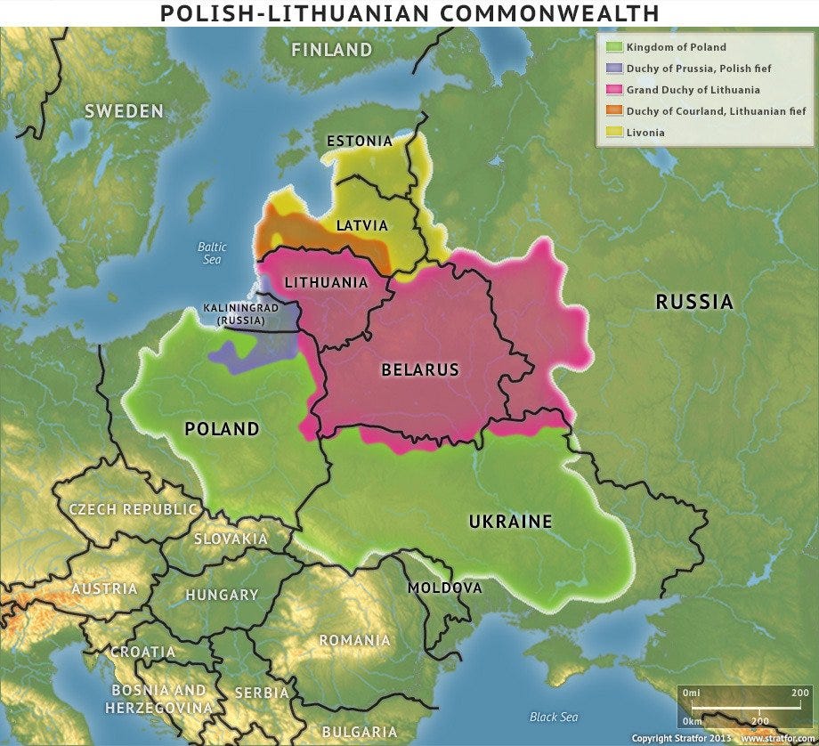 The Rise and Fall of the Polish-Lithuanian Commonwealth - Vivid Maps