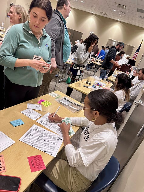Rappahannock United Way employees led member services representatives with Rappahannock Electric Cooperative through a simulation helping them understand the needs of ALICE families this week. Photos courtesy RUW.