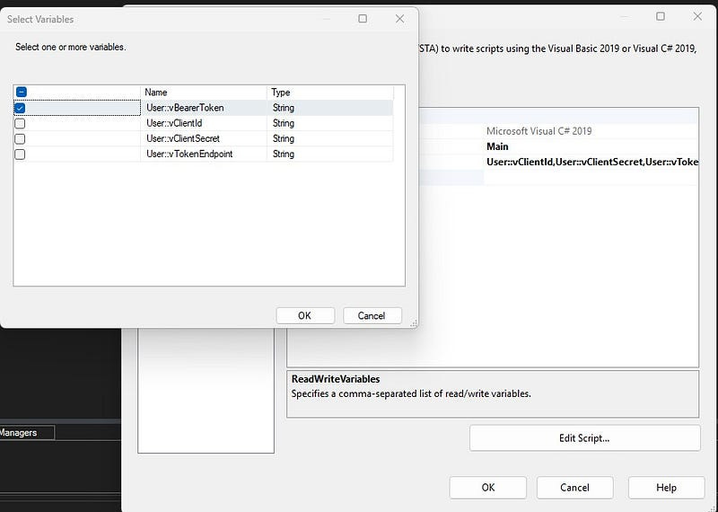 SSIS C# Script to Retrieve API Bearer Token