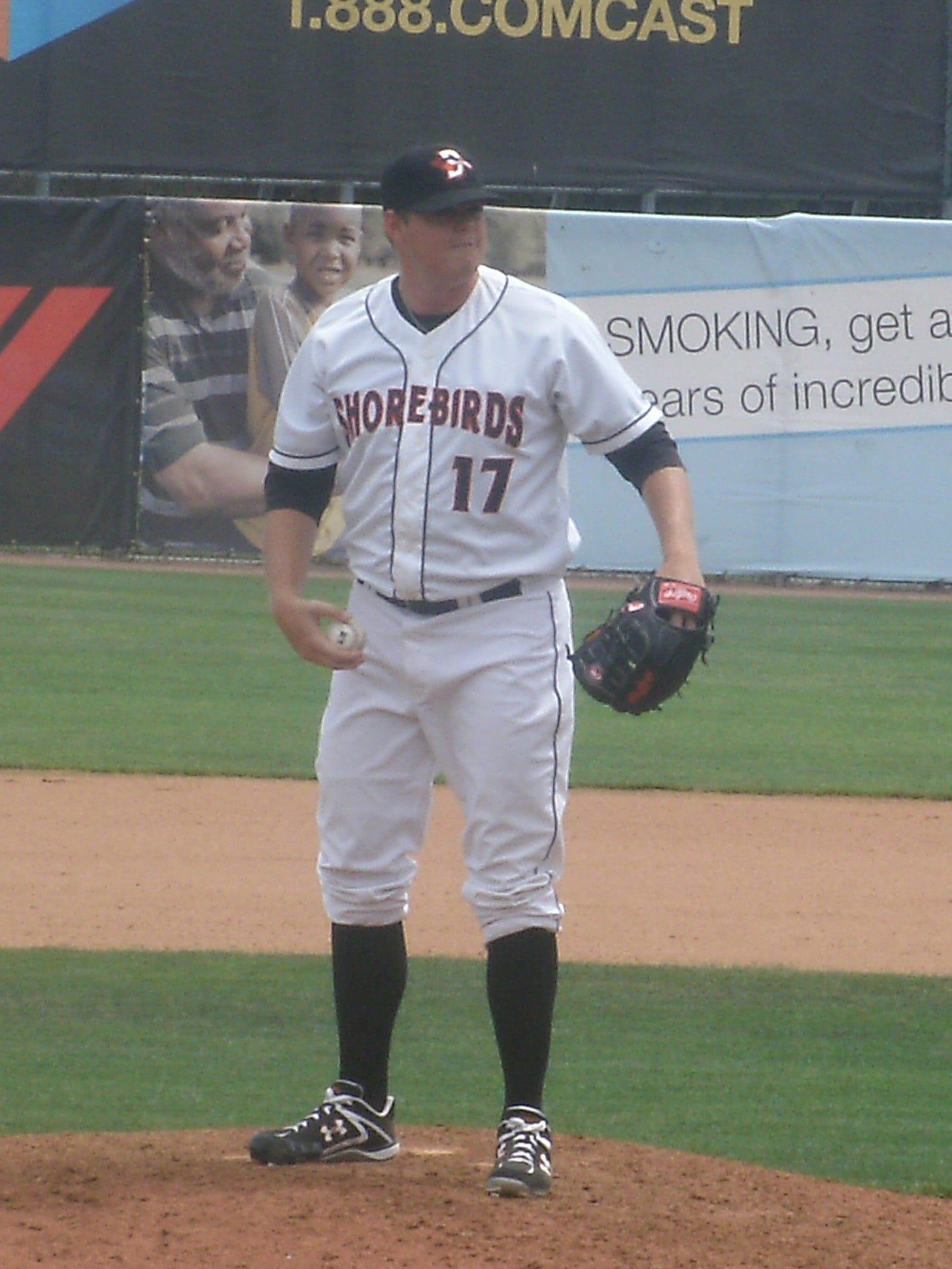 Back when he wore jersey number 17 in May, Brent Allar took the hill in this day game against Savannah. Back when he wore jersey number 17 in May, Brent Allar took the hill in this day game against Savannah.