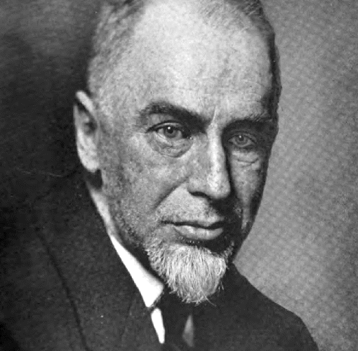 Black-and-white photograph of author Edward Page Mitchell, who wrote the time travel story, “The Clock That Went Backward.”