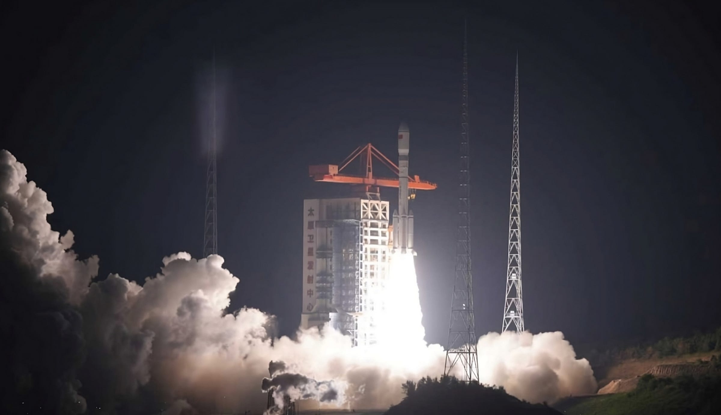 The Long March 6A Y10 vehicle lifting off from Launch Complex 9A. The Long March 6A Y10 vehicle lifting off from Launch Complex 9A.
