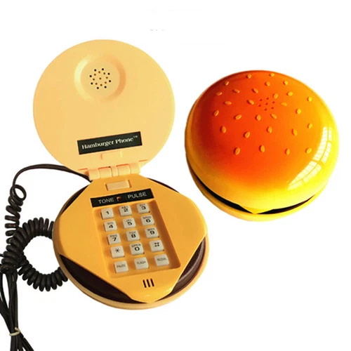 Cute Hamburger Shape Cheeseburger Burger Phone Telephone Desktop Home Decor Gift - Picture 2 of 12