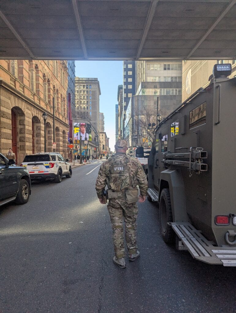 Arrests, interviews, and Title 18 must return. Arrests, interviews, and Title 18 must return.