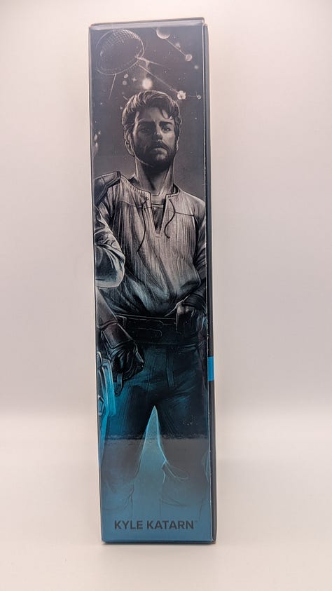 Packging shots for Star Wars: The Black Series Kyle Katarn