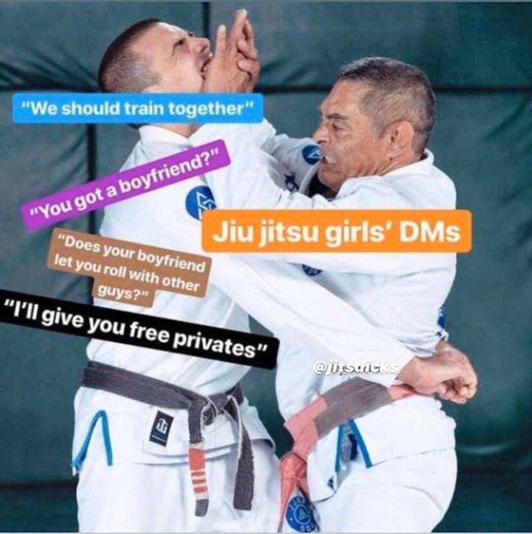 I don't roll with girls. : r/bjj