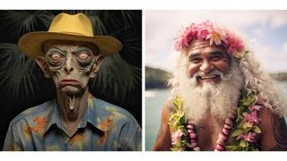 2 AI generated images of the "average" American side by side