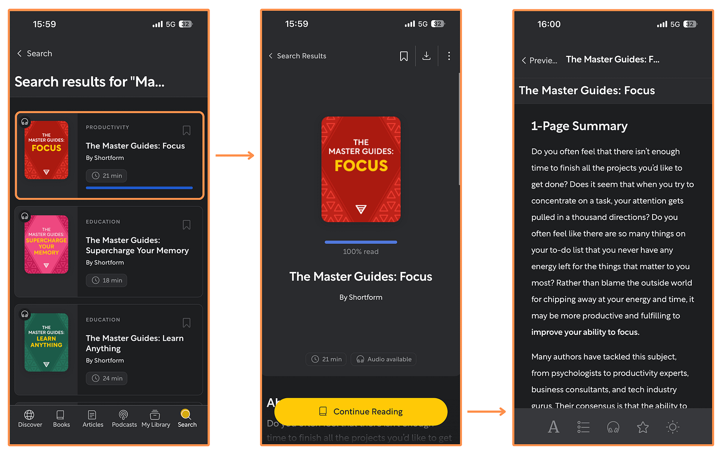 Shortform’s Master Guides (mobile app + dark mode) Shortform’s Master Guides (mobile app + dark mode)