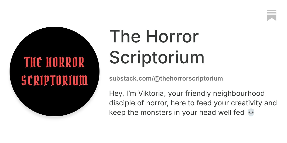 The Horror Scriptorium | Substack