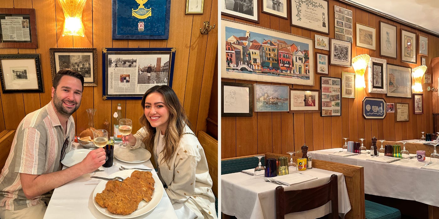 this is a picture of vini da arturo restaurant in the best venice travel guide for italy