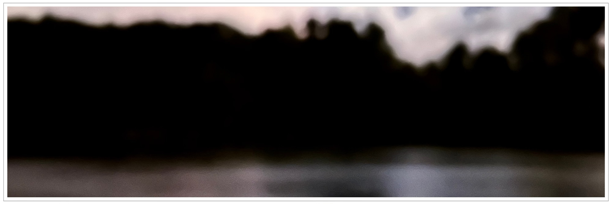 moonless nighttime sky reflecting, thrown out of focus