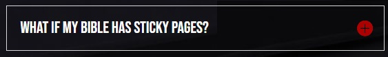 'WHAT IF MY BIBLE HAS STICKY PAGES?"