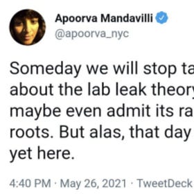 Apoorva Mandavilli is a terrible science reporter working at the New York Times