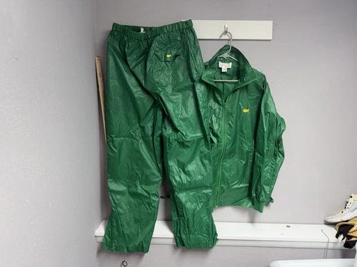 VINTAGE Masters x Slazenger Augusta National Golf Shop Rain Jacket Pants / XL - Picture 1 of 6