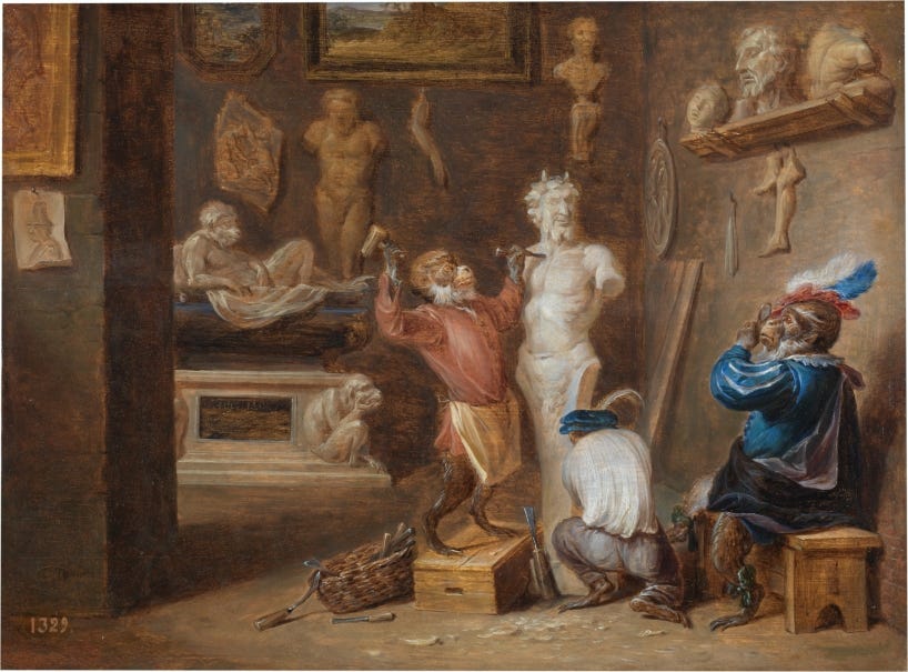 The Monkey Sculptor - The Collection - Museo Nacional del Prado
