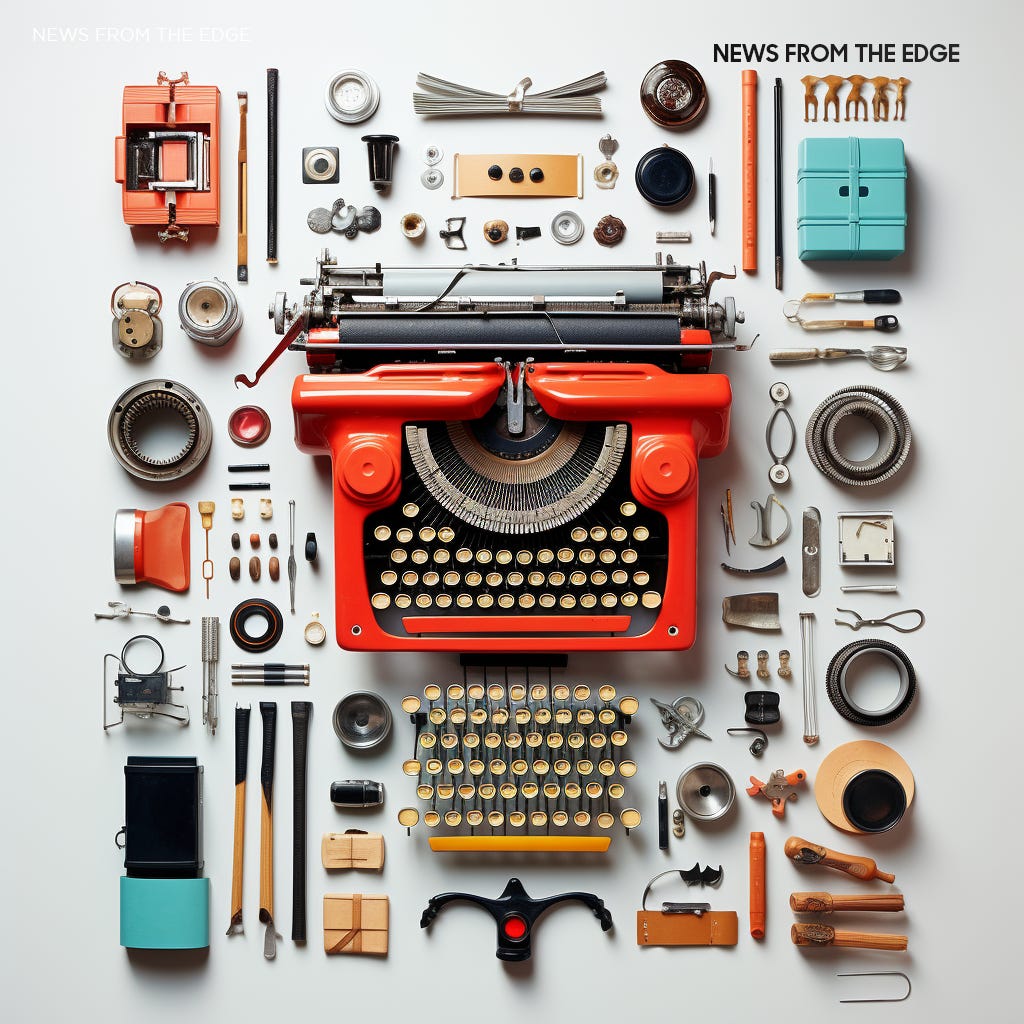 Knolling a typewriter