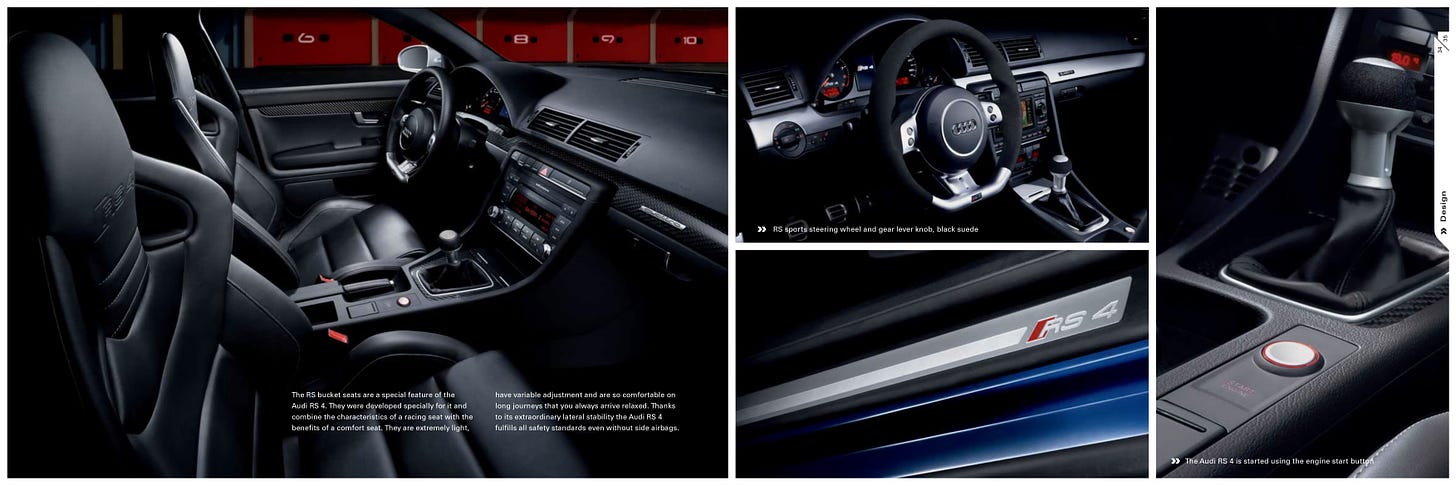 Audi B7 RS4 2006 brochure interior Audi B7 RS4 2006 brochure interior